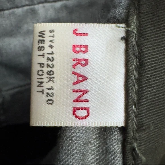 J Brand Olive Green Cargo Pants Zipper Ankle Slim Fit Size 27 - Picture 5 of 9